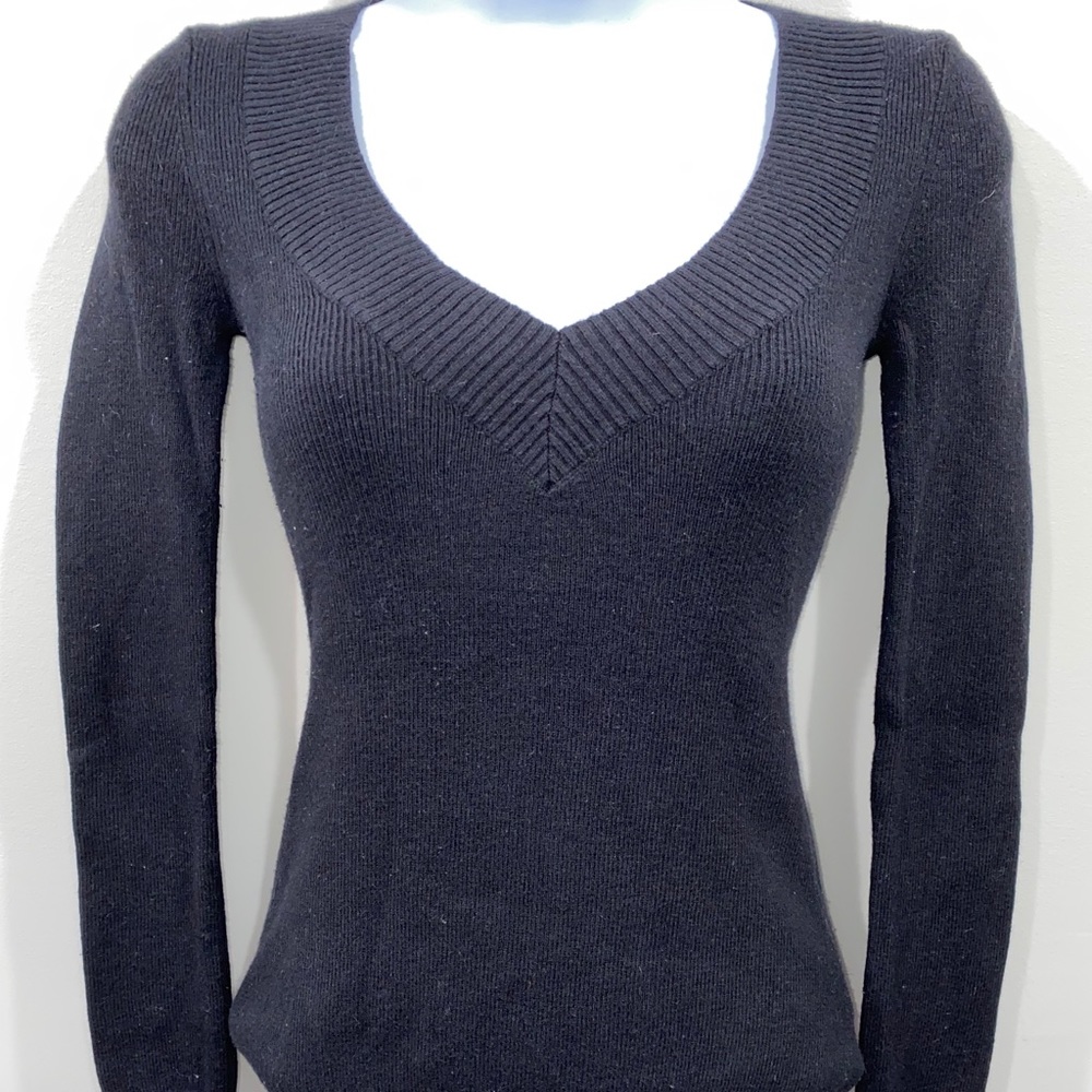 Express v neck black sweater